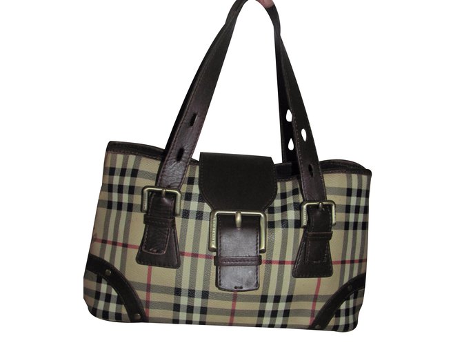 Burberry Handbags Brown Leather  ref.20205