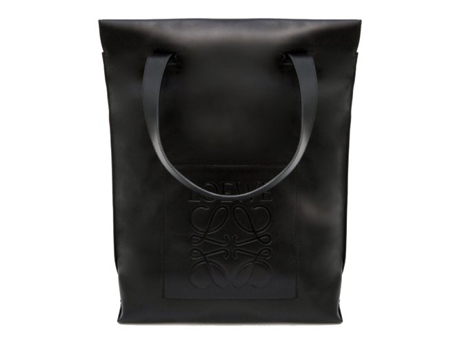 Loewe Shopper Bag Cuir Noir  ref.20239