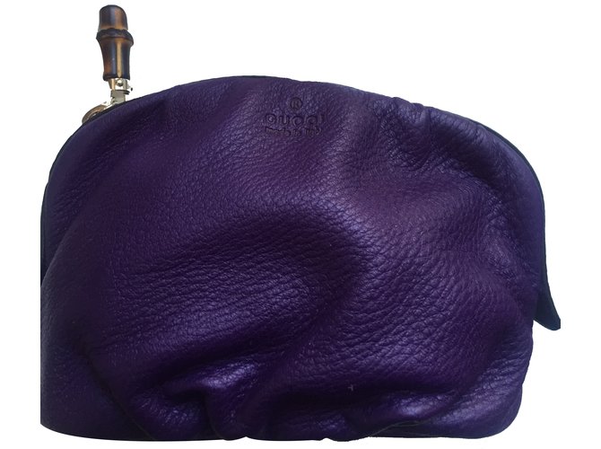Gucci Clutch Purple Leather  ref.20257