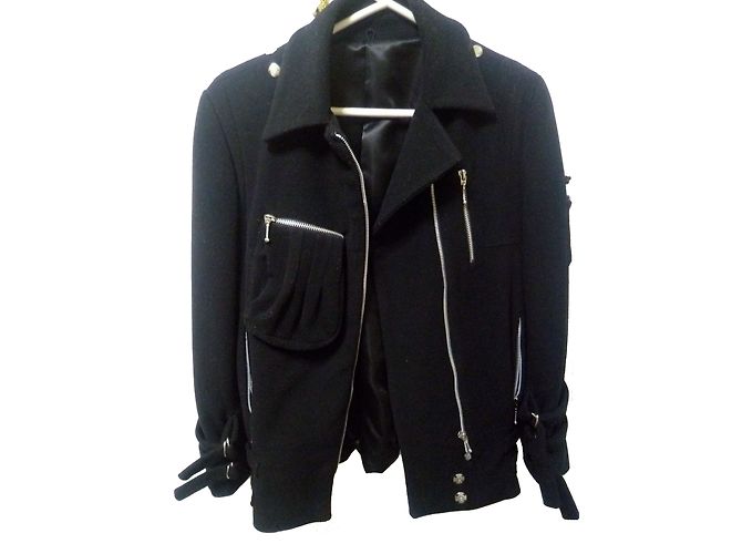 Autre Marque Bill Tornade Perfecto Jacke Schwarz Wolle