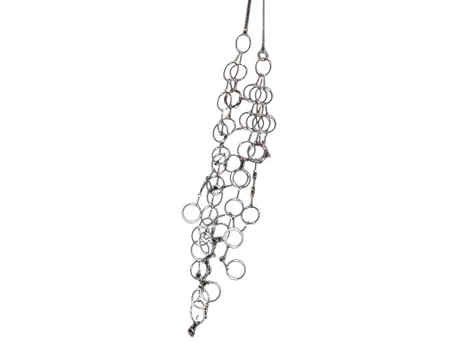 Ann Demeulemeester Long necklaces Silvery Silver  ref.20272