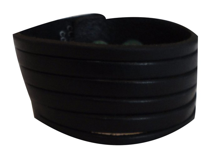 Comptoir Des Cotonniers Bracelets Cuir Noir  ref.20290