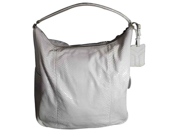 Yves Saint Laurent Handbags White Exotic leather  ref.20325
