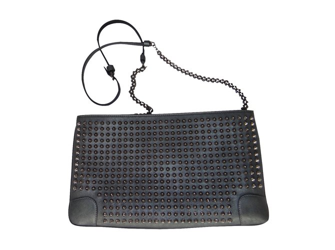Christian Louboutin Loubiposh Studded Leather bag Metallic  ref.20369