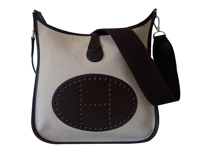 Hermès SAC HERMES EVELYNE II Castaño