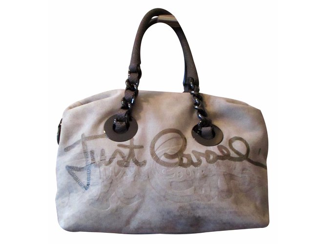 Just Cavalli Bolso Gris Gamuza  ref.20483