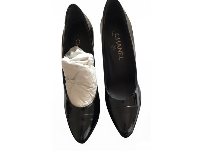 Chanel Heels Black Patent leather  ref.20514