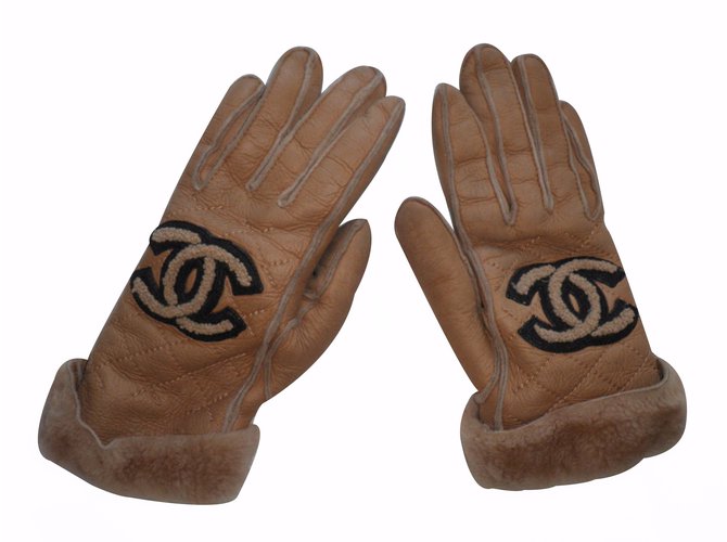 Chanel Gloves Brown  ref.20575