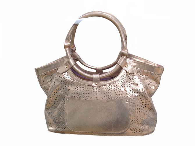 Jimmy CHOO Metallic perforated bag Leather  ref.20595