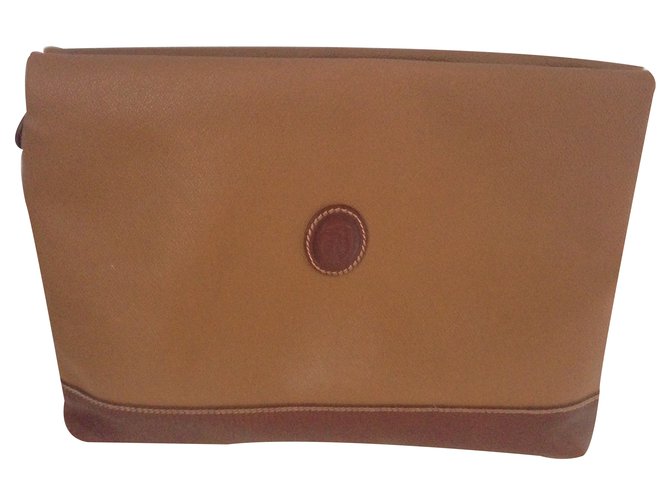 Trussardi Clutch bags Caramel Leather  ref.20641