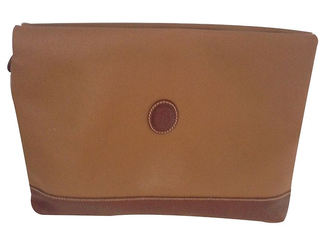 Trussardi Clutch Tasche aus Leder Karamell