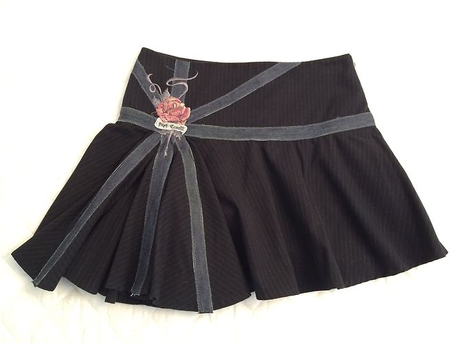 Minifalda asimétrica Just Cavalli negra de algodón Negro