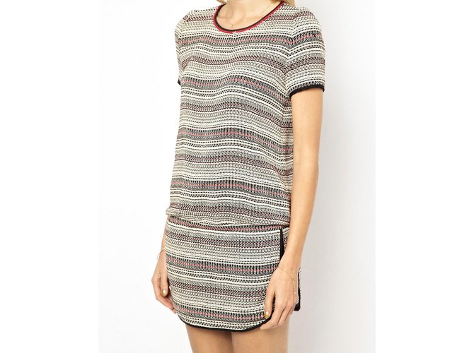 Bash-Kleid aus strukturiertem Strick Mehrfarben Baumwolle  ref.20644
