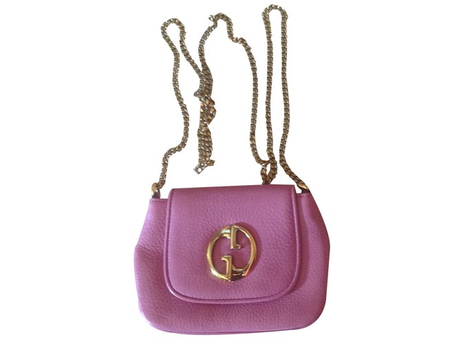 Gucci Clutch bags Pink Leather  ref.20651