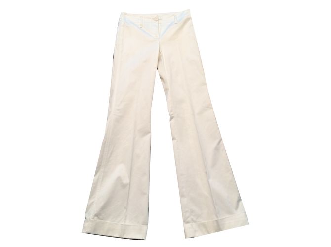 Pinko Hose aus weißem Baumwollsatin