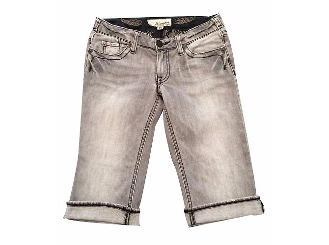 Autre Marque Short jeans J & COMPANY Cinza com Estampa de Crânios