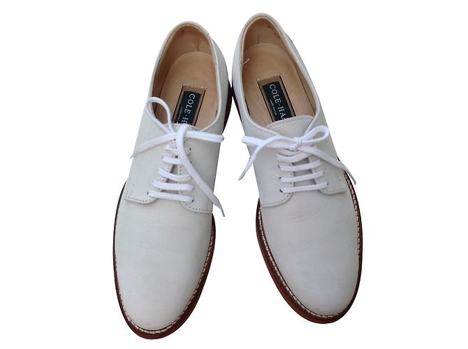 Cole Haan Mocassin Blanc cassé
