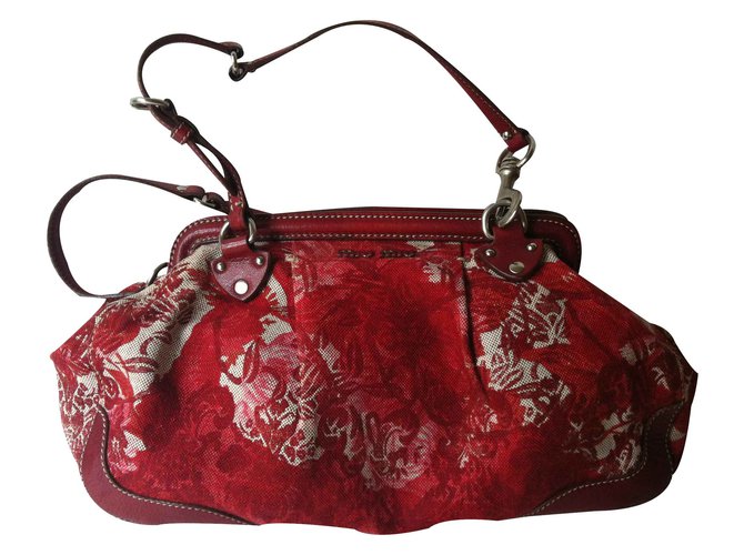 Miu Miu Red Floral Bag Multiple colors Cloth ref.20737 - Joli Closet