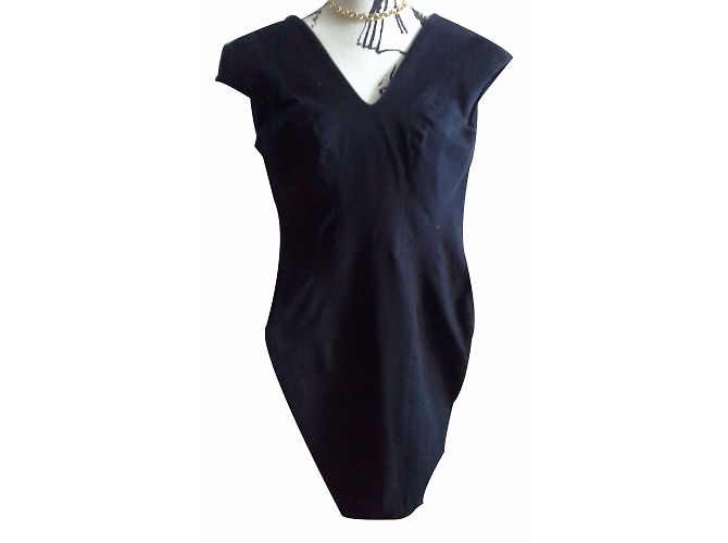 Helmut Lang Kleid Schwarz Baumwolle