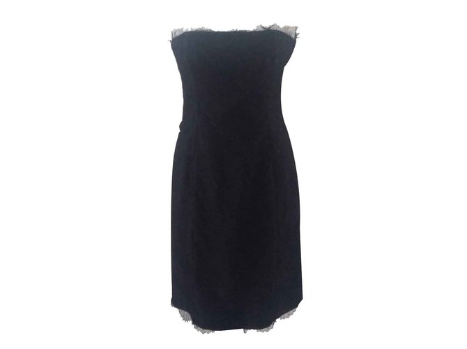 Yves Saint Laurent Dresses Black Lace  ref.20764