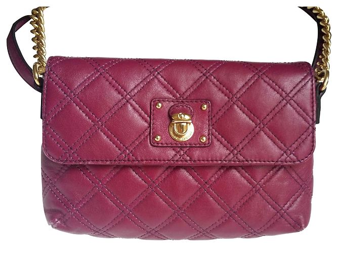 Sac à main Marc Jacobs The Single Cover en cuir d'agneau violet