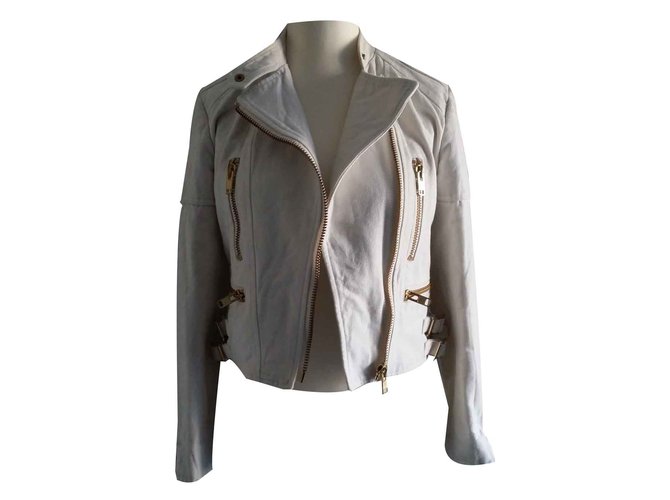 Chloé Biker jackets Cream Cotton  ref.20789