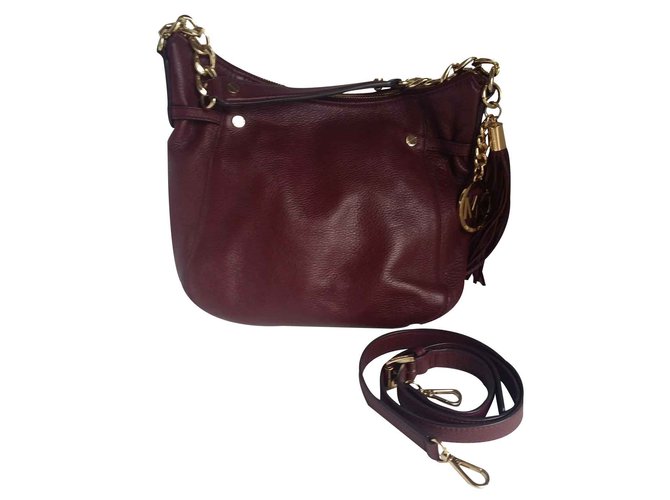 Michael Kors Main Megan À 20791 Sacs Bordeaux Cuir Ref FTKJc31l