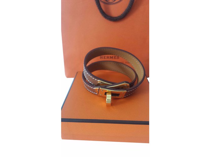 Hermès Kelly bracelet Light brown Leather  ref.20891