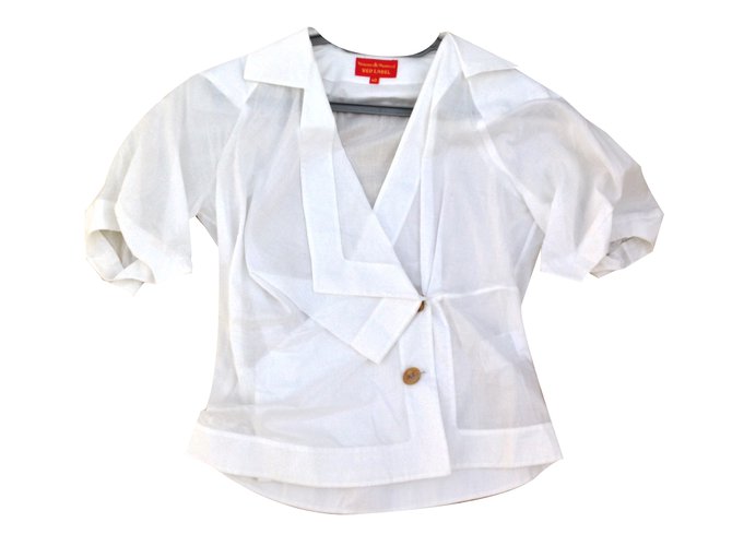 Vivienne Westwood Anglomania Tops White Cotton ref.20968 - Joli Closet