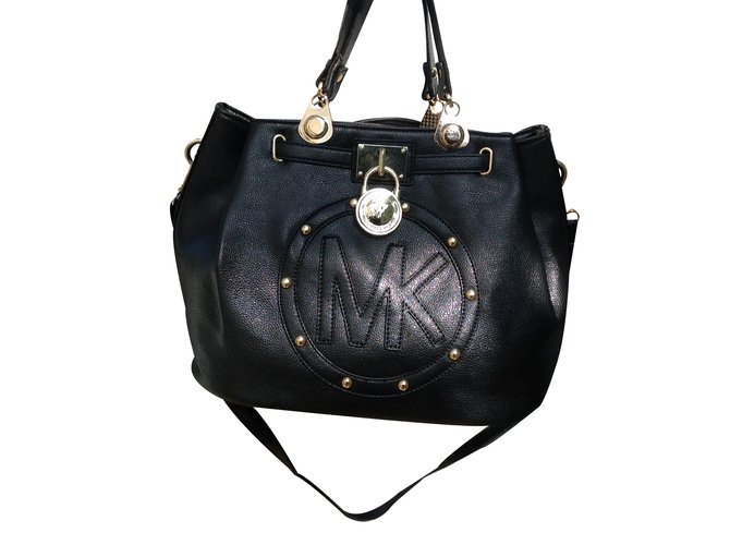 Michael Kors black Florence large satchel handbag