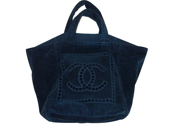 Chanel Borse Nero Cotone