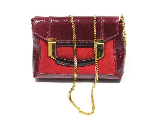 Milly Sac en cuir vernis et daim