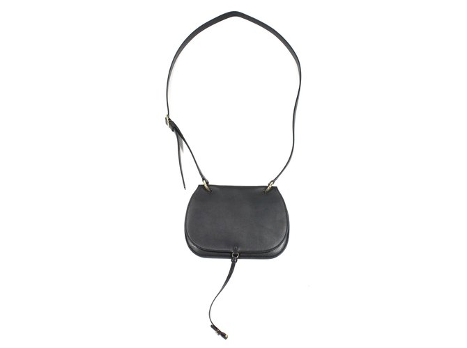 Jil Sander Bandoleer bag Black Leather  ref.21094