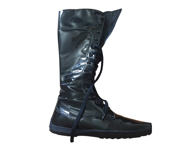 Tod's Boots Black Leather  ref.21103