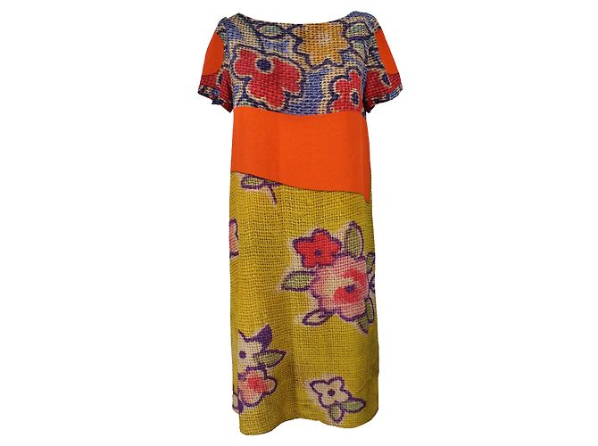 Antoni & Alison Seidenkleid Orange Gelb