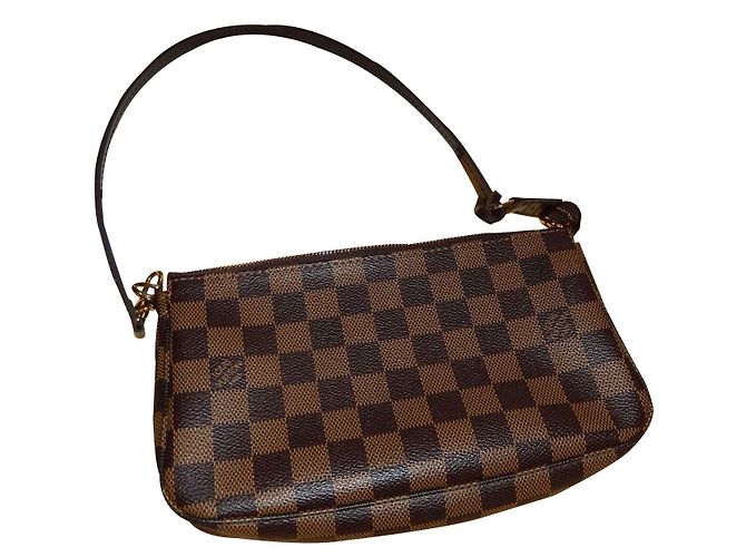 Louis Vuitton Clutch-Taschen Braun Leinwand