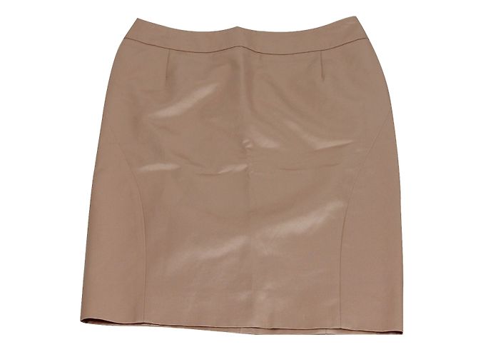 Falda de raso Christian Dior rosa empolvada