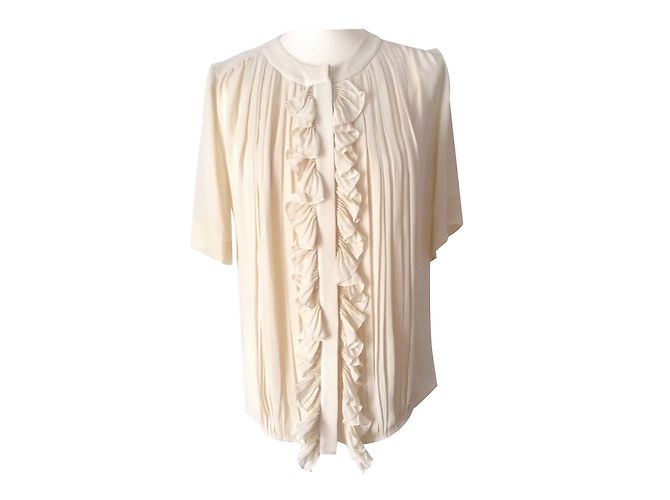 Blusa de seda Chloé cor eggshell Fora de branco