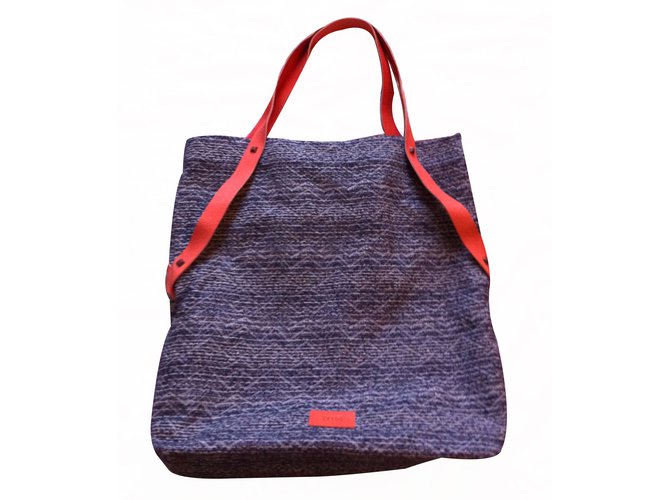 Autre Marque Handbags Blue Cotton  ref.21260