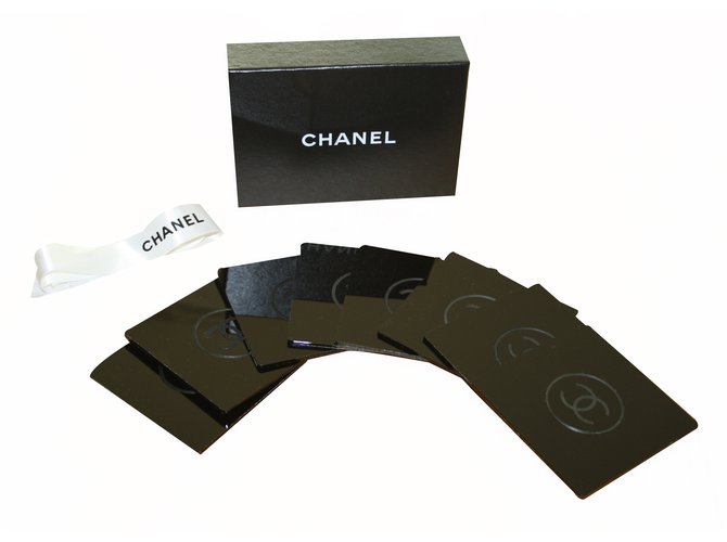 Chanel VIP coaster - set of 8 Black  ref.21274