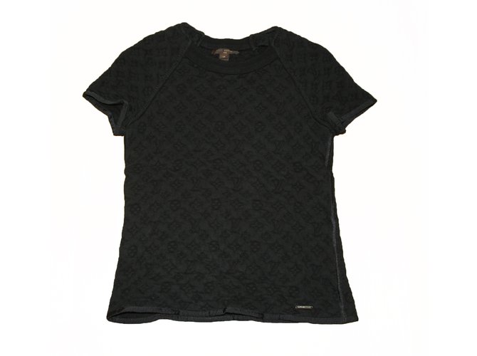 Louis Vuitton Monogram Top Black Cotton  ref.21277