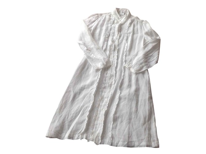 Autre Marque Dress Lola White Linen  ref.21346