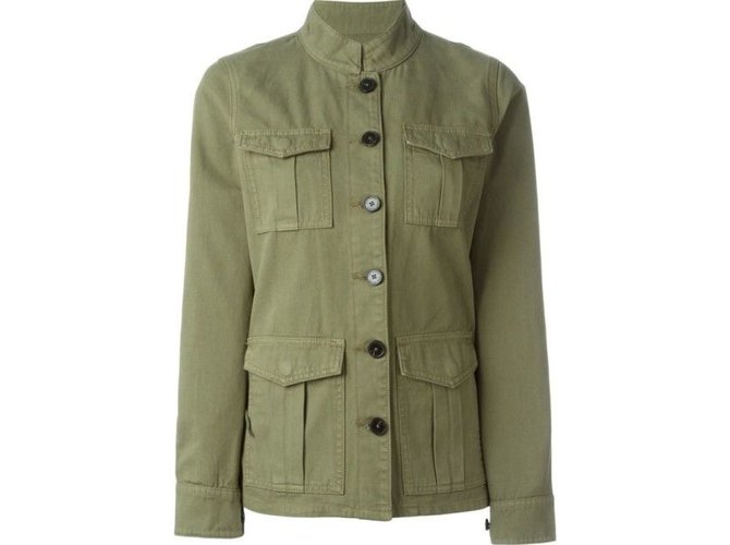 Tory Burch Cargo Jacket Khaki Cotton  - Joli Closet