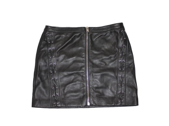 The Kooples Leather skirt Black  ref.21468
