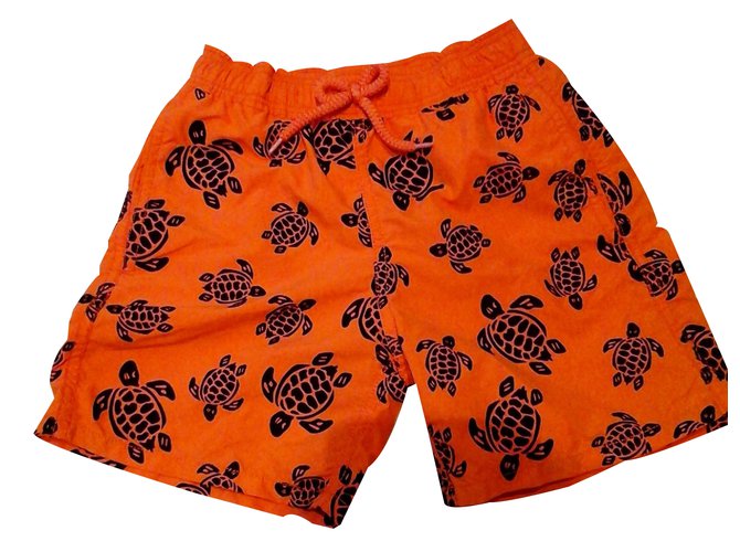 Vilebrequin Shorts Orange Cotton  ref.21564
