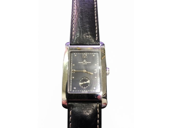 Baume & Mercier Quartz Watche Blu Pelle  ref.21634