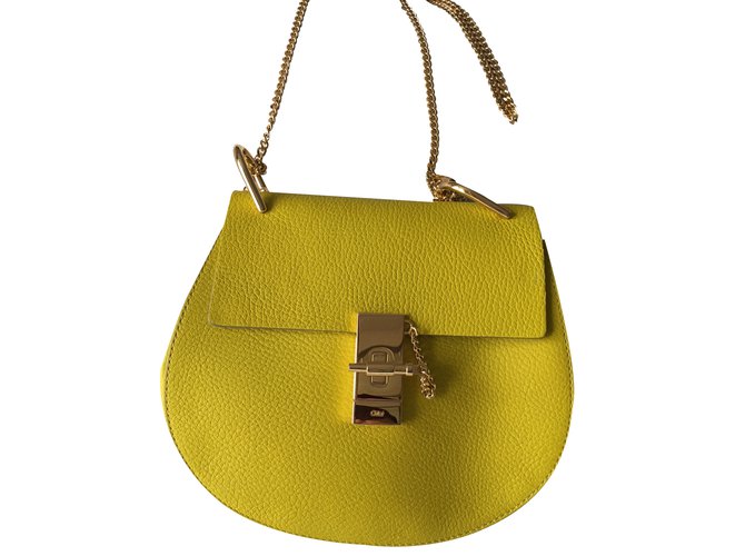 Chloé Drew Cuir Jaune  ref.21790