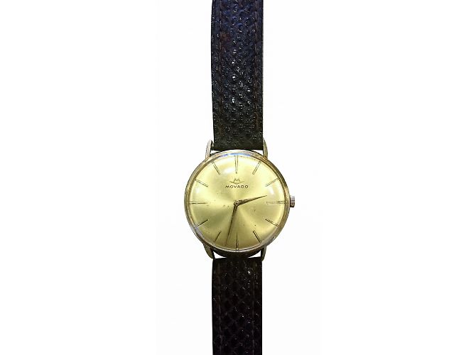 Movado Relógio Mecanico de Ouro Marrom
