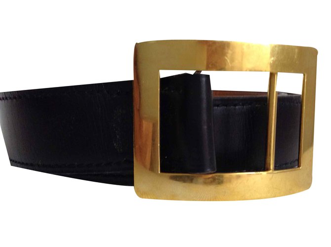 Hermès Belt Black Leather  ref.21814