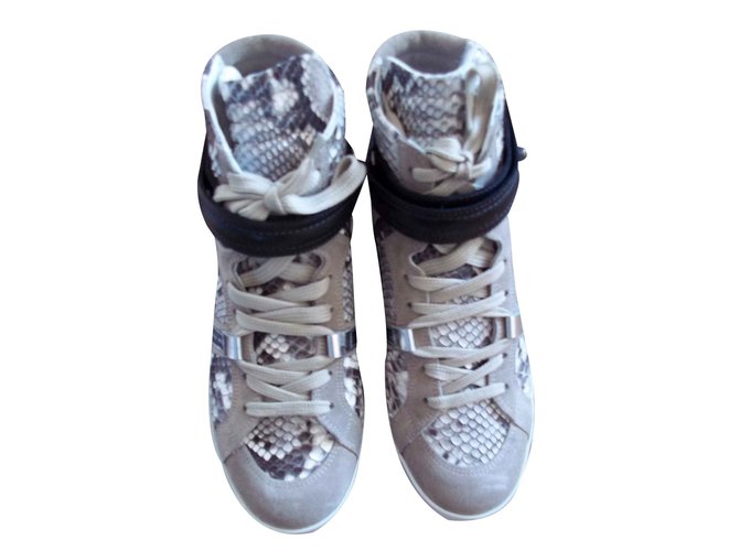 Barbara Bui Sneakers Beige Leather  ref.21821
